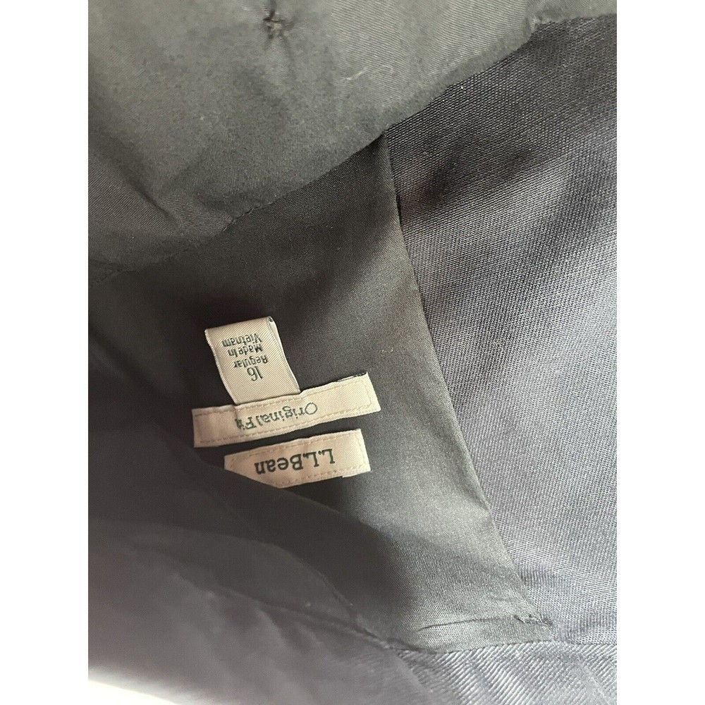 New LL Bean Womens Wrinkle Free Dress Pants, Size 16 Regular Black Original Fit - Picture 6 of 13
